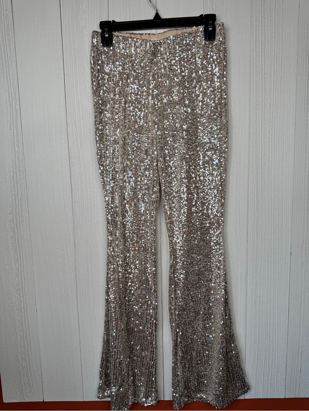 Love On A Hanger Sparkling Sequin Flare Pants - Party Evening M